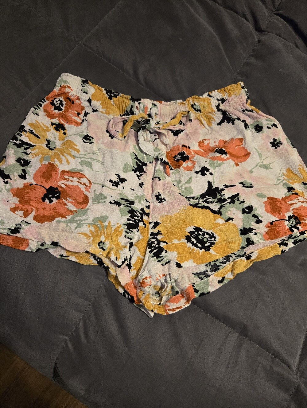 Floral Tie-Waist Shorts (Volcom)